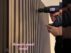 工場直売の純木のパネルの室内装飾材料の木の音響パネル