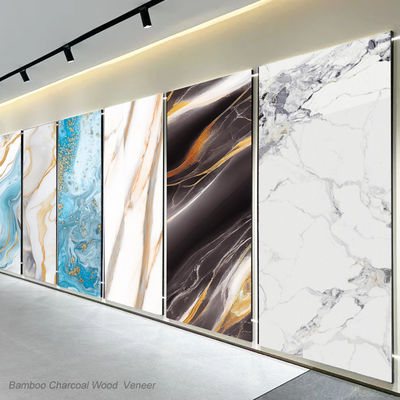 Factory Price 8mm Waterproof Marble Wall Panel Bamboo Charcoal Wood Veneer Indoor Decorative Panel For TV Background Wall