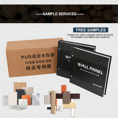 Bamboo Charcoal Wood Veneer Interior Decorative Panels PVC Background Wall Board PVC Wall Panels For Hotel Office Suspended Ceilings