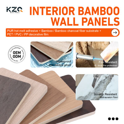 New Waterproof Moisture-Proof Bamboo Charcoal Wall Panel for Interior Decoration