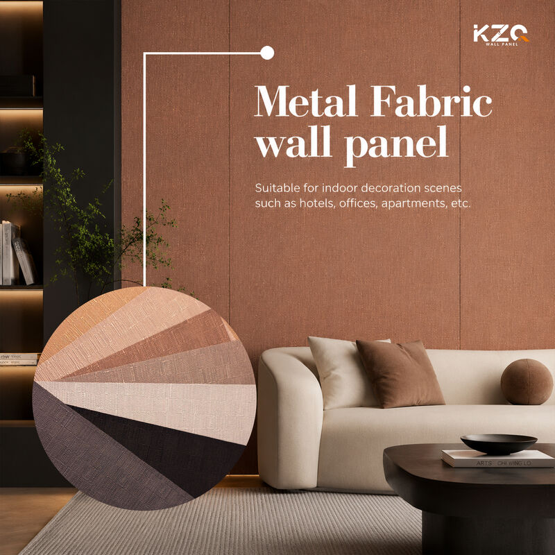 bamboo charcoal wood veneer Metal fabric wall panels For Hotel Background Wall